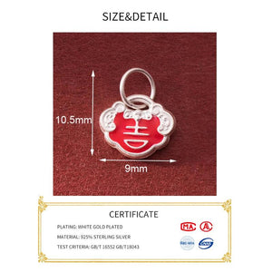 S925 Lucky Lock Pendant Charms for DIY Necklace Bracelet
