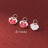 S925 Lucky Lock Pendant Charms for DIY Necklace Bracelet