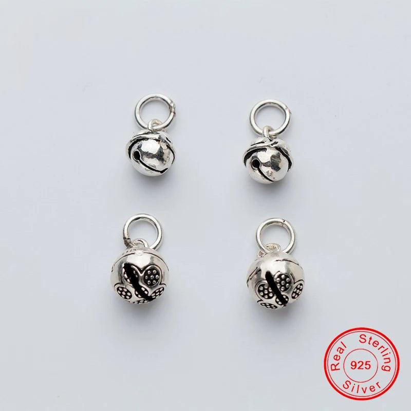 Vintage 925 Sterling Silver Women Seed Bell Charms