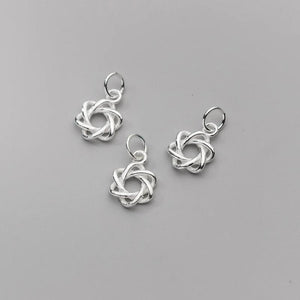 925 Sterling Silver Antique Hollow Star Charms 13mm DIY Jewelry Making