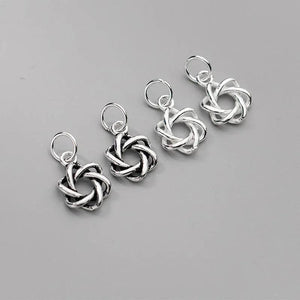 925 Sterling Silver Antique Hollow Star Charms 13mm DIY Jewelry Making