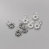 925 Sterling Silver Antique Hollow Star Charms 13mm DIY Jewelry Making