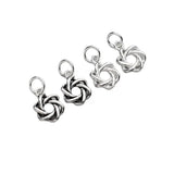 925 Sterling Silver Antique Hollow Star Charms 13mm DIY Jewelry Making