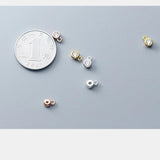 925 Silver Round Zircon Beads Charms for DIY Jewelry Making