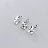 925 Silver Cartoon Pony Charms Blessing Pendant for DIY Jewelry
