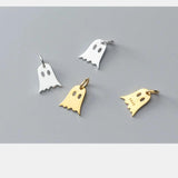 Geometric Ghost Dangle 925 Sterling Silver Charms DIY Jewelry Findings