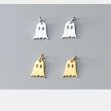 Geometric Ghost Dangle 925 Sterling Silver Charms DIY Jewelry Findings