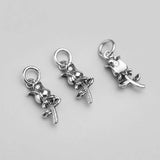 925 Sterling Silver Retro Rose Pendant Thai Silver Women Handcraft