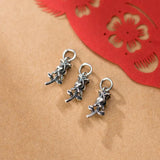 925 Sterling Silver Retro Rose Pendant Thai Silver Women Handcraft