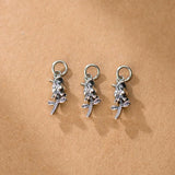 925 Sterling Silver Retro Rose Pendant Thai Silver Women Handcraft