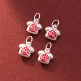 925 Sterling Silver Luck Pattern Charms Pendant DIY Jewelry