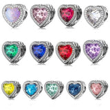 Heart Radiant Charm 925 Sterling Silver Fit Bracelet Diy Jewelry