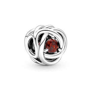 925 Sterling Silver Birthstone Charms Beads for Women
