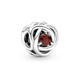 925 Sterling Silver Birthstone Charms Beads for Women