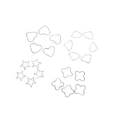 40 PCS Heart Charms DIY Pendant Charms Heart Shaped Earrings Geometry Earrings