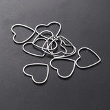 40 PCS Heart Charms DIY Pendant Charms Heart Shaped Earrings Geometry Earrings