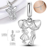 925 Silver Boy Girl Jersey Charm Beads for Bracelet Necklace