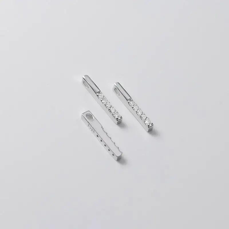 2pcs 925 Silver Zircon Charms for DIY Bracelet Necklace