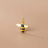 925 Silver Enamel Bee Charm Bracelet Necklace Accessories