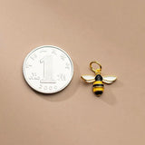 925 Silver Enamel Bee Charm Bracelet Necklace Accessories