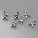 925 Sterling Silver Balloon Puppy Charm DIY Necklace Jewelry Gift