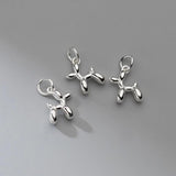 925 Sterling Silver Balloon Puppy Charm DIY Necklace Jewelry Gift