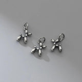 925 Sterling Silver Balloon Puppy Charm DIY Necklace Jewelry Gift
