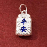 925 Silver 3D Peace Sign Charm Necklace DIY Jewelry Gift