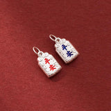 925 Silver 3D Peace Sign Charm Necklace DIY Jewelry Gift