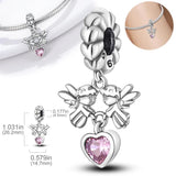 925 Silver Rose Tree of Life Bead Charm Clip Dangle Bracelet Jewelry