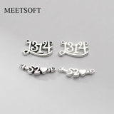 925 Silver Number Chains Pendant Charms for DIY Making