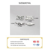 925 Silver Number Chains Pendant Charms for DIY Making