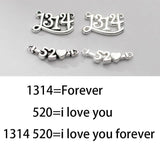 925 Silver Number Chains Pendant Charms for DIY Making