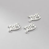 925 Silver Number Chains Pendant Charms for DIY Making