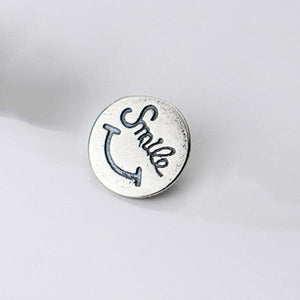 925 Silver Distressed Round Buttons Buckle Charms DIY Making Supplies