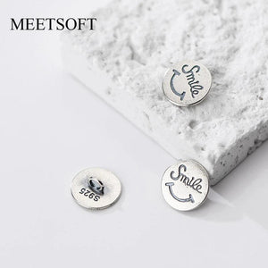 925 Silver Distressed Round Buttons Buckle Charms DIY Making Supplies