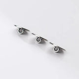 925 Silver Distressed Round Buttons Buckle Charms DIY Making Supplies