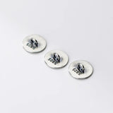 925 Silver Distressed Round Buttons Buckle Charms DIY Making Supplies