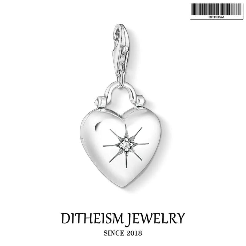 925 Silver Heart Locket Charm Pendant - Romantic Gift For Women