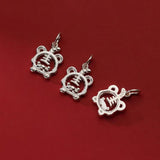 S925 Sterling Silver Tiger Head 11x14mm Pendant Charms for DIY Bracelet