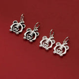 S925 Sterling Silver Tiger Head 11x14mm Pendant Charms for DIY Bracelet