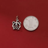 S925 Sterling Silver Tiger Head 11x14mm Pendant Charms for DIY Bracelet