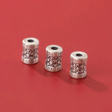 Vintage S999 Silver 8MM Spacer Beads for DIY Bracelet Accessories