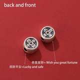 Vintage S999 Silver Cat Fish Spacer Beads Charms for DIY Bracelets