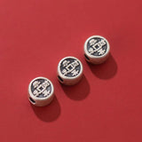 Vintage S999 Silver Cat Fish Spacer Beads Charms for DIY Bracelets