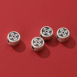 Vintage S999 Silver Cat Fish Spacer Beads Charms for DIY Bracelets