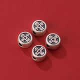 Vintage S999 Silver Cat Fish Spacer Beads Charms for DIY Bracelets