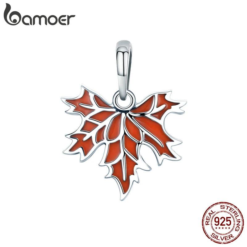 925 Silver Maple Tree Leaves Pendant Charms DIY