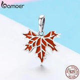 925 Silver Maple Tree Leaves Pendant Charms DIY