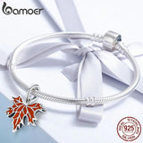 925 Silver Maple Tree Leaves Pendant Charms DIY
